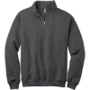 Custom Jerzees - NuBlend 1/4-Zip Cadet Collar Sweatshirt. Black Heather