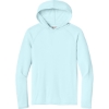 Custom A4 Cooling Performance Long Sleeve Hooded Tee Pastel Blue
