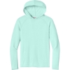 Custom A4 Cooling Performance Long Sleeve Hooded Tee Pastel Mint Blue