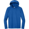 Custom A4 Cooling Performance Long Sleeve Hooded Tee Royal Blue