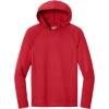 Custom A4 Cooling Performance Long Sleeve Hooded Tee Scarlet Red