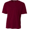 Custom A4 Youth Cooling Performance Short Sleeve Tee Maroon Red