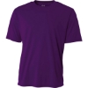 Custom A4 Youth Cooling Performance Short Sleeve Tee Purple