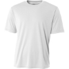 Custom A4 Youth Cooling Performance Short Sleeve Tee White