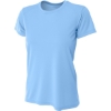 Custom A4 Womens Cooling Performance Short Sleeve Tee Light Blue