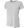 Custom A4 Womens Cooling Performance Short Sleeve Tee Silver