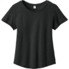 Custom Allmade Womens Relaxed Tri-Blend Scoop Neck Tee Deep Black
