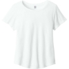Custom Allmade Womens Relaxed Tri-Blend Scoop Neck Tee Fairly White