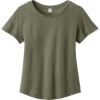 Custom Allmade Womens Relaxed Tri-Blend Scoop Neck Tee Olive You Green