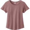Custom Allmade Womens Relaxed Tri-Blend Scoop Neck Tee Vintage Rose Pink