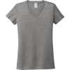 Custom Allmade Womens Tri-Blend V-Neck Tee Aluminum Grey