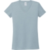 Custom Allmade Womens Tri-Blend V-Neck Tee I Like You Blue