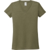 Custom Allmade Womens Tri-Blend V-Neck Tee Olive You Green