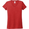 Custom Allmade Womens Tri-Blend V-Neck Tee Rise Up Red