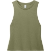 Custom Allmade Womens Tri-Blend Muscle Tank Olive You Green