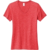 Custom Allmade Womens Recycled Blend V-Neck Tee Reclaimed Red Heather