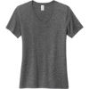 Custom Allmade Womens Recycled Blend V-Neck Tee Reloaded Charcoal Gray Heather