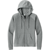 Custom Allmade Womens Organic CVC Fleece Full-Zip Hoodie Aluminum Gray Heather