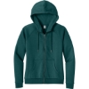 Custom Allmade Womens Organic CVC Fleece Full-Zip Hoodie Deep Sea Green
