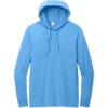 Custom Allmade Unisex Tri-Blend Hoodie Tee Azure Blue