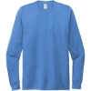 Custom Allmade Unisex Tri-Blend Long Sleeve Tee Azure Blue