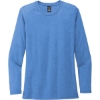 Custom Allmade Womens Tri-Blend Long Sleeve Tee Azure Blue