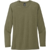 Custom Allmade Womens Tri-Blend Long Sleeve Tee Olive You Green