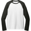 Custom Allmade Unisex Tri-Blend Long Sleeve Colorblock Raglan Space Black/Bright White