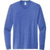 Custom Allmade Unisex Long Sleeve Recycled Blend Tee Reused Royal Blue Heather