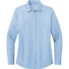 Custom Brooks Brothers Womens Wrinkle-Free Stretch Pinpoint Shirt Newport Blue