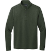 Custom Brooks Brothers Mid-Layer Stretch 1/2-Button Pine Green Heather