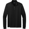 Custom Brooks Brothers Double-Knit 1/4-Zip Deep Black