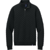 Custom Brooks Brothers Diamond Quilt 1/4-Zip Deep Black