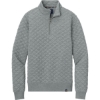 Custom Brooks Brothers Diamond Quilt 1/4-Zip Light Shadow Gray Heather