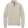 Custom Brooks Brothers Diamond Quilt 1/4-Zip Oatmeal Heather Beige