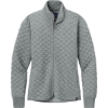 Custom Brooks Brothers Womens Diamond Quilt Full-Zip LtShdGyHtr