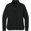 Custom Brooks Brothers Womens Luxe Performance 1/4-Zip Deep Black