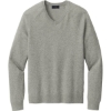 Custom Brooks Brothers Cotton Stretch V-Neck Sweater Light Shadow Gray Heather