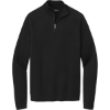 Custom Brooks Brothers Cotton Stretch 1/4-Zip Sweater Deep Black