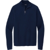 Custom Brooks Brothers Cotton Stretch 1/4-Zip Sweater Navy Blue Blazer