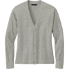 Custom Brooks Brothers Womens Cotton Stretch Cardigan Sweater Light Shadow Gray Heather