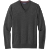 Custom Brooks Brothers Washable Merino V-Neck Sweater Windsor Gray Heather