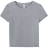 Custom BELLA+CANVAS Womens Micro Rib Baby Tee Athletic Heather Gray
