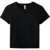 Custom BELLA+CANVAS Womens Micro Rib Baby Tee Solid Black Blend