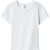 Custom BELLA+CANVAS Womens Micro Rib Baby Tee Solid White Blend
