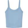 Custom BELLA+CANVAS Womens Micro Rib Spaghetti Strap Tank Solid Baby Blue Blend