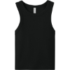 Custom BELLA+CANVAS Womens Micro Rib Racer Tank Solid Black Blend