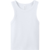 Custom BELLA+CANVAS Womens Micro Rib Racer Tank Solid White Blend