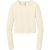 Custom BELLA+CANVAS Womens Micro Rib Long Sleeve Baby Tee Solid Natural Beige Blend