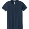 Custom BELLA+CANVAS Youth Heather CVC Tee Heather Midnight Navy Blue